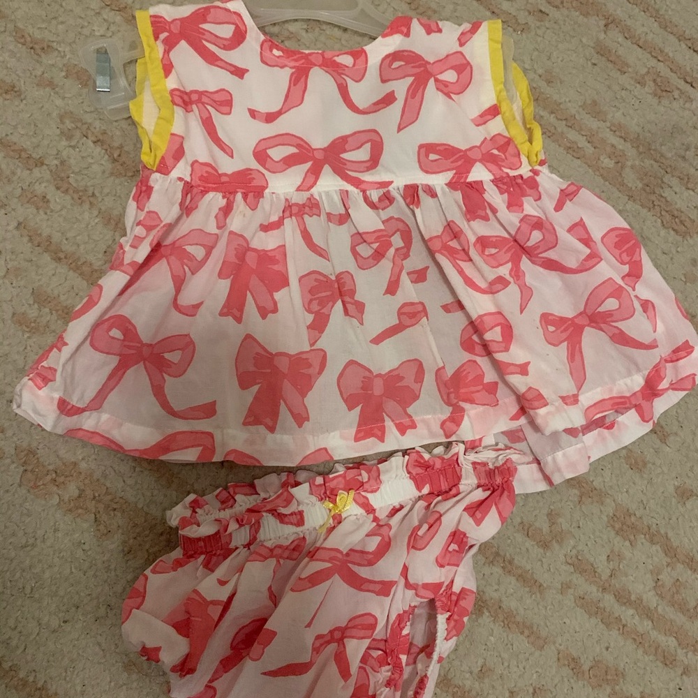 Pink chicken bloomer set